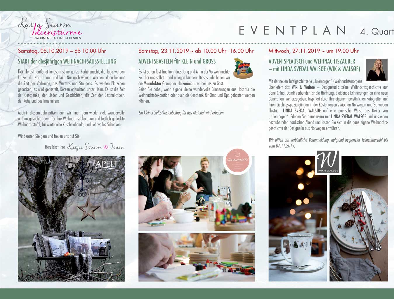 Eventplan 4. Quartal 19 Seite 1