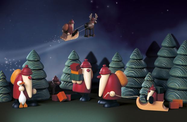Weihnachtsfiguren Winterwald Holzkunst von Björn Köhler